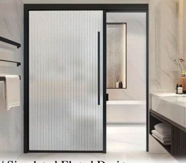 Decoratief| Premium |Statisch | Ribbelglas | Mat