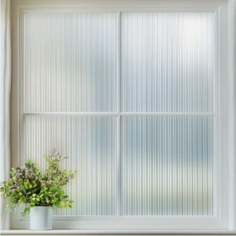 Decoratief| Premium |Statisch | Ribbelglas | Mat