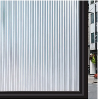 Decoratief| Premium |Statisch | Ribbelglas | Mat