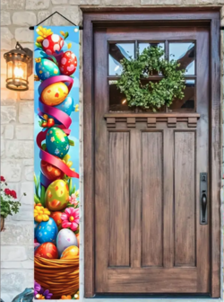 Banner met paas eieren 