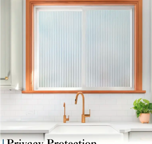 Decoratief| Premium |Statisch | Ribbelglas | Mat