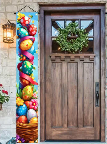 Banner met paas eieren 