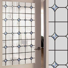 Laboratorium buitenste vrouwelijk Glas in lood plakfolie | Kies het patroon dat bij u past! - raamfolie-winkel